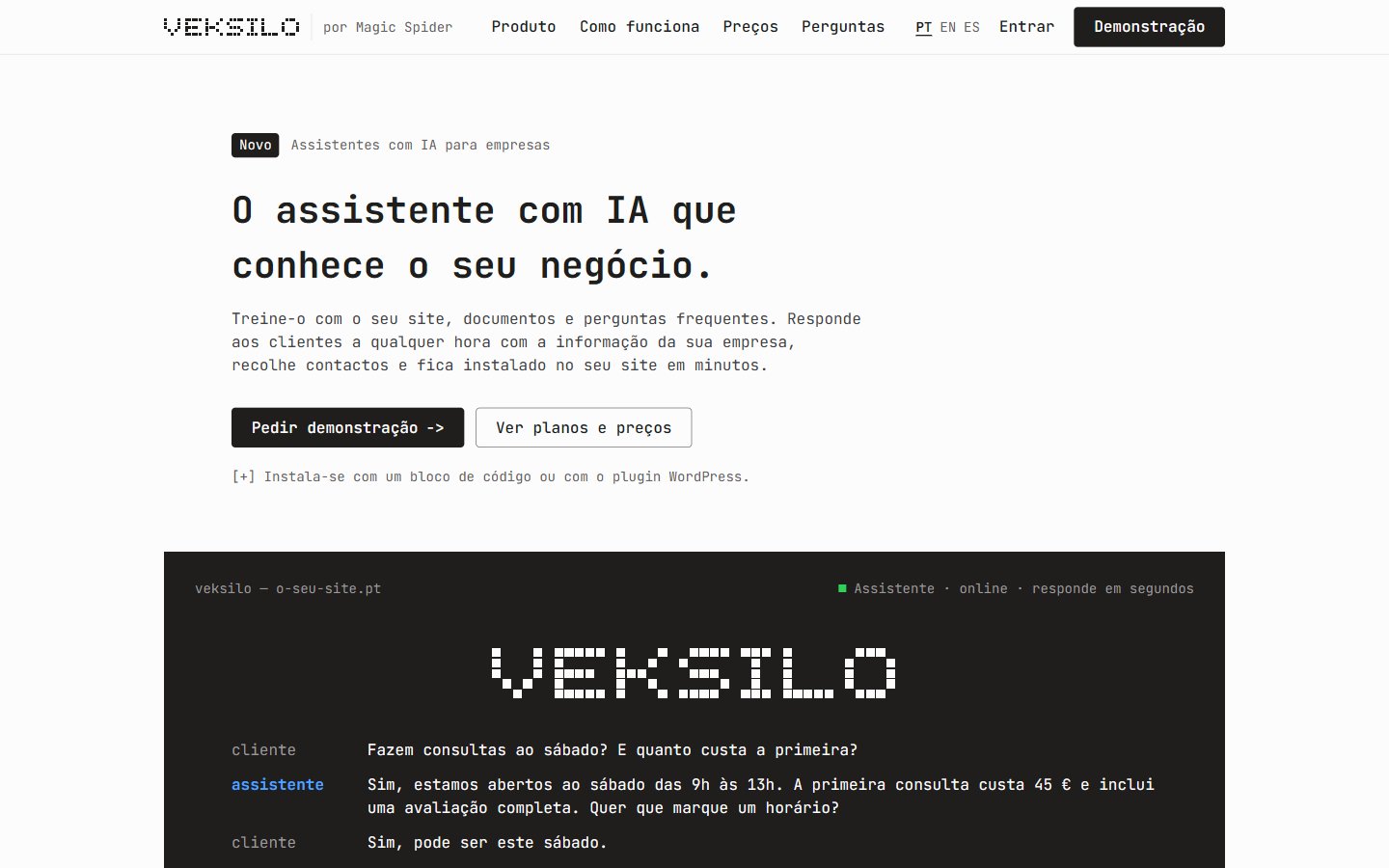 Página de inicio de Veksilo